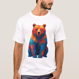 Camiseta Design de T-Shirt do urso geométrico