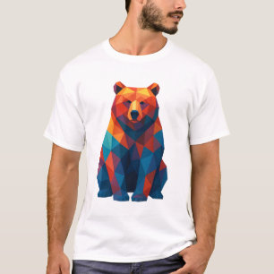 Camiseta Design de T-Shirt do urso geométrico