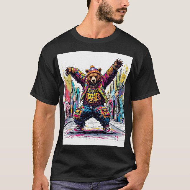 Camiseta Design de T-shirt do Urso-Menino (Frente)