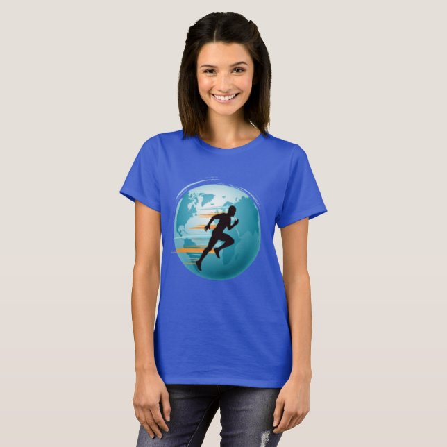 Camiseta Design de T-Shirt Global Runner. (Frente Completa)