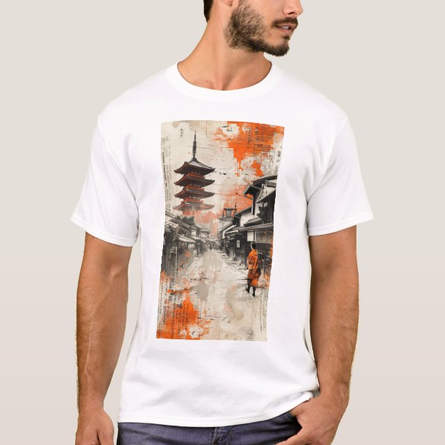 Camiseta Design de T-Shirt Inspirado em Quioto único (Frente)