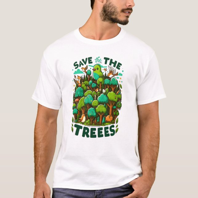 Camiseta Design de T-Shirt Protetor da Natureza (Frente)