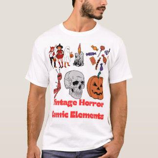 Camiseta design de t-shirts de alta qualidade de terror de 