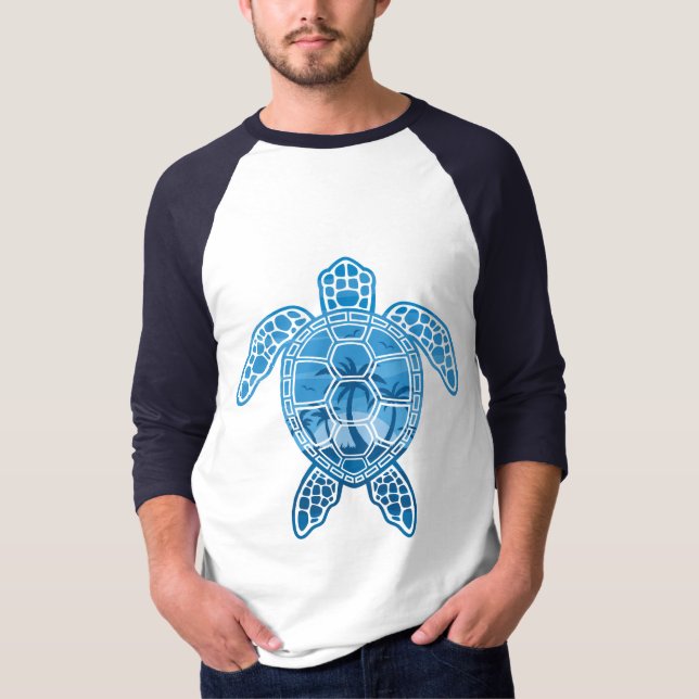 Camiseta Design de Tartaruga do Mar das Ilhas Tropicais em  (Frente)
