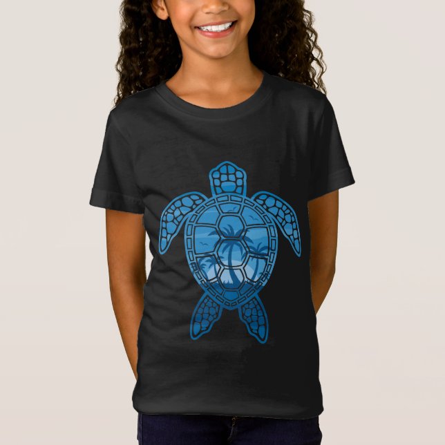 Camiseta Design de Tartaruga do Mar das Ilhas Tropicais em  (Frente)