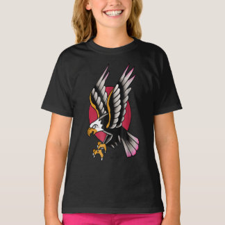 Camiseta design de tatuagem de águia tradicional