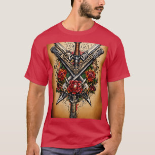 Camiseta Design de Tatuagem de Armas