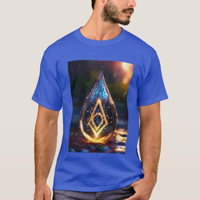 Camiseta Design de Tatuagem de Chamas e Escalas Itriciadas (Frente)