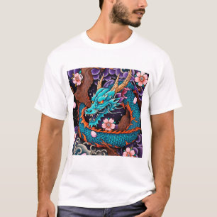 Camiseta Design de Tatuagem de Peixes Koi Japoneses Tradici