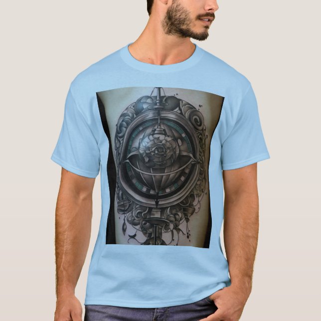 Camiseta Design de Tatuagem do Dragão Fierce - Símbolo de F (Frente)