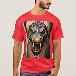 Camiseta Design de Tatuagem do Dragão Fierce - Símbolo de F