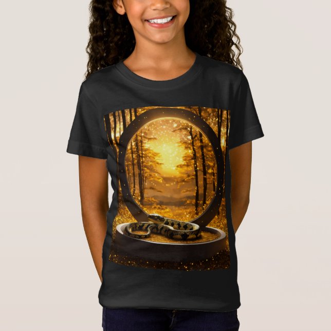 Camiseta Design de Tatuagem do Dragão Fierce - Símbolo de F (Frente)