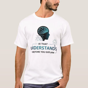 Camiseta Design de tecnologia inteligente de inteligência a