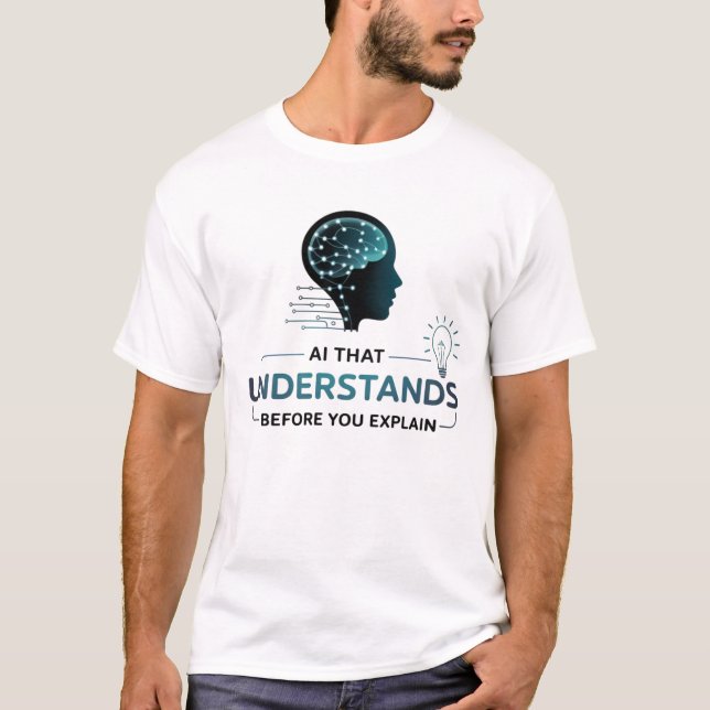 Camiseta Design de tecnologia inteligente de inteligência a (Frente)
