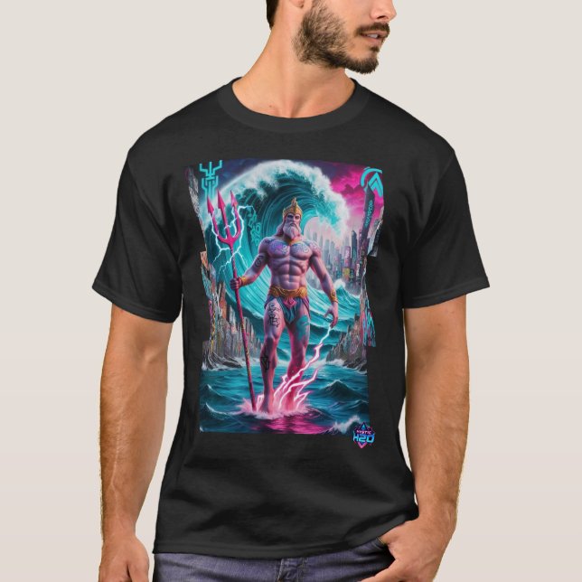 Camiseta Design de tempestade de Poseidon H2O místico (Frente)