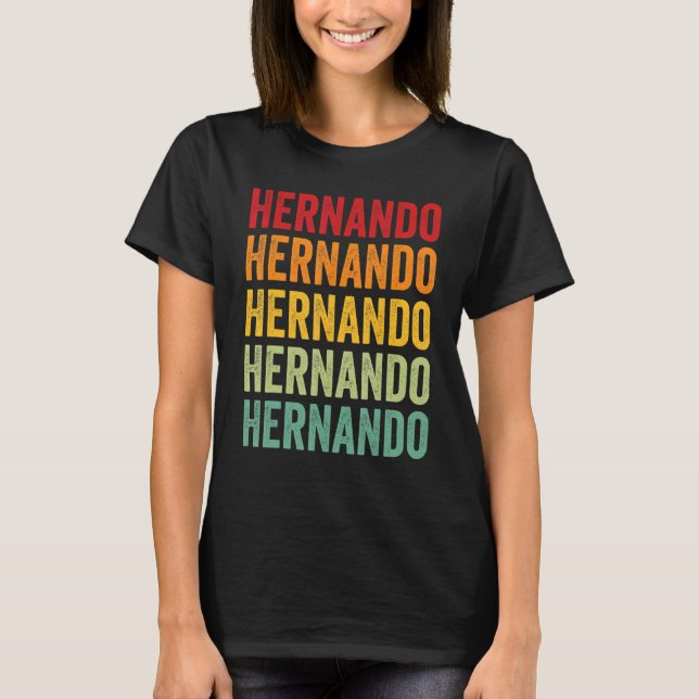 Camiseta Design de texto Arco-Íris da Flórida Hernando Coun (Frente)