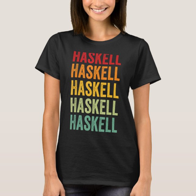 Camiseta Design de texto Arco-Íris de Oklahoma County Haske (Frente)