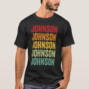 Camiseta Design de texto arco-íris do Condado de Johnson Mi