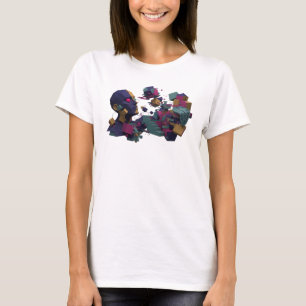 Camiseta Design de texto atraente 'Mente sobre o tempo' na 
