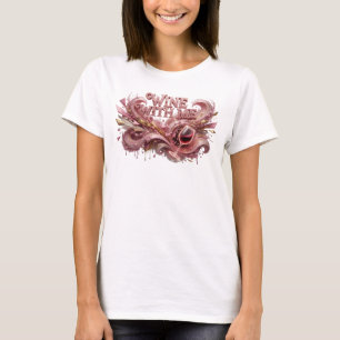 Camiseta Design de texto atraente VINO COMIGO em rosa