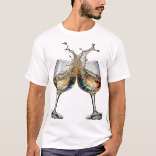 Camiseta Design de texto CHEERS prateado e atraente