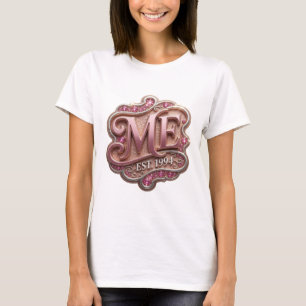 Camiseta Design de Texto Clássico Rosa ME EST 1994