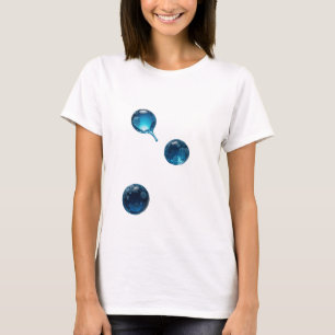 Camiseta Design de texto com GOTA DE ÁGUA em Prata Limpa