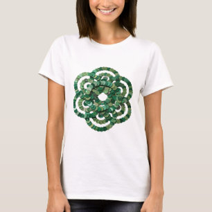 Camiseta Design de texto com Lantejoulas Verdes PRATA na mo