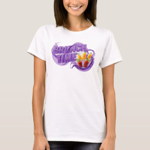 Camiseta Design de texto da hora do BRUNCH Roxo na Moda