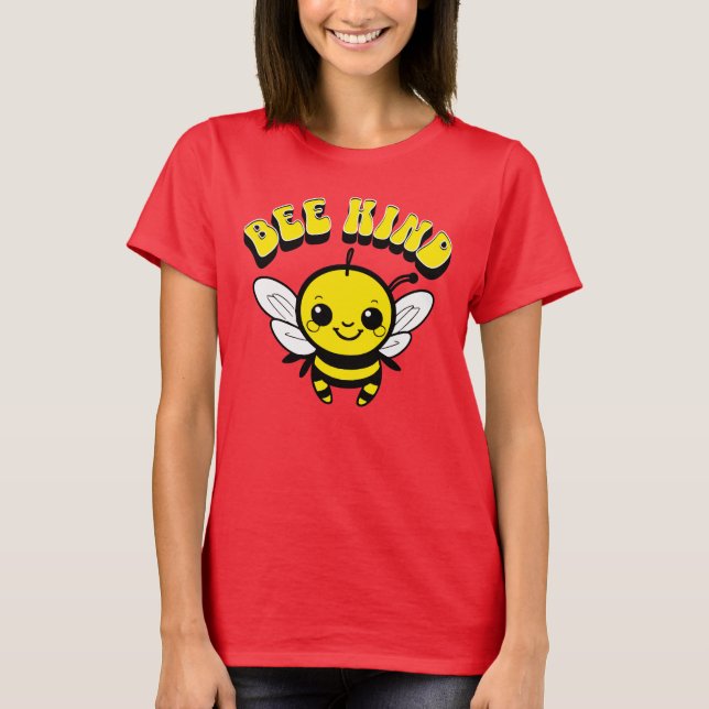 Camiseta Design de texto de abelhas (Frente)