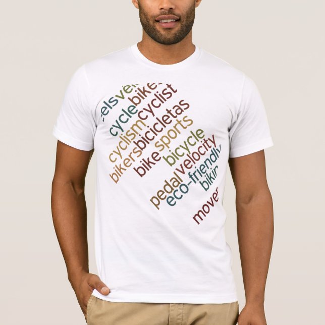 Camiseta Design de texto de bicicleta de bicicleta (Frente)