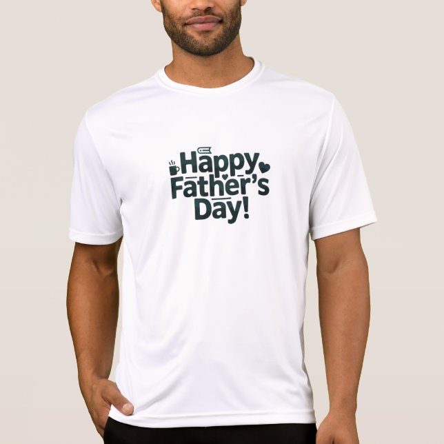 Camiseta Design de texto de Dia de os pais feliz (Frente)