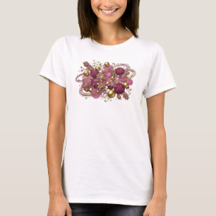 Camiseta Design de texto de MAGIA DE NATAL Laranja Moderno