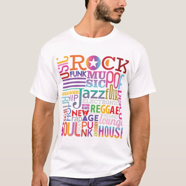 Camiseta Design de texto de música (Frente)