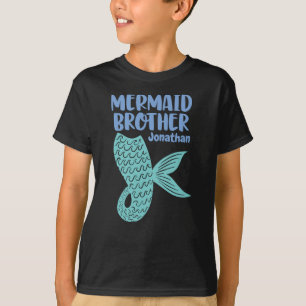 Camiseta Design de texto de prego de vela do Sereia Brother