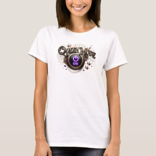 Camiseta Design de texto Edgy Orange QUEEN MODE