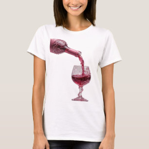 Camiseta Design de texto em prata atraente para VINHO ROSÉ