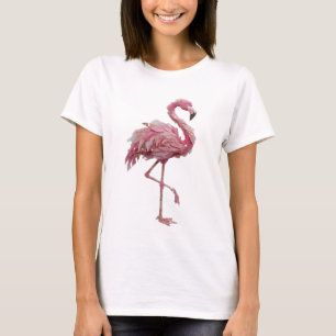 Camiseta Design de texto FLAMINGO em prata Chic