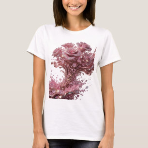 Camiseta Design de texto FLORES DE JATO ROSE Prateado Atrae