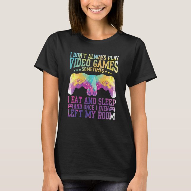 Camiseta Design de texto Gamer Pun de Cotação de Jogo de Ví (Frente)