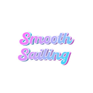 Camiseta Design de texto legal "Smooth Sailing" de qotsa