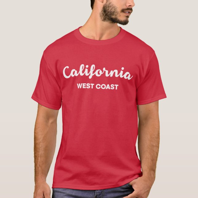 Camiseta Design de Texto na Costa Oeste da Califór (Frente)
