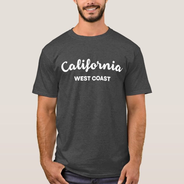 Camiseta Design de Texto na Costa Oeste da Califór (Frente)