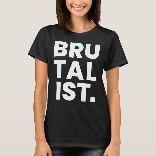 Camiseta Design de texto ousado brutalista (Frente)
