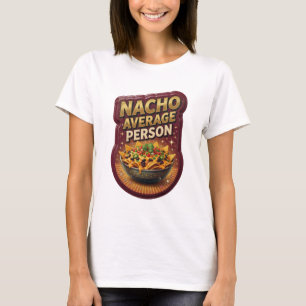 Camiseta Design de texto Pessoa NACHO MÉDIA Espirituoso Dou