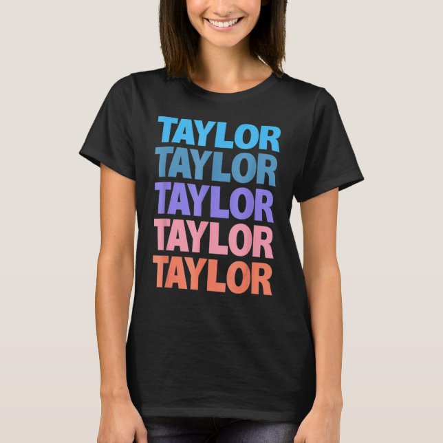 Camiseta Design de texto Retro Taylor (Frente)
