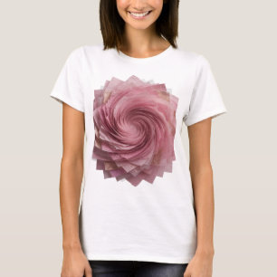 Camiseta Design de texto Rosa Rosa PINK Prateado Vibrante