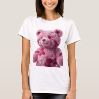 Design de texto URSO DE PELÚCIA ROSA Prata Moderno