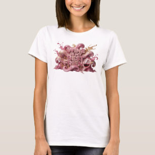 Camiseta Design de texto VERMELHO ROSA LIMPO É MEU MELHOR A