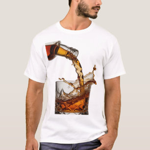 Camiseta Design de texto WHISKY SPLASH prateado moderno